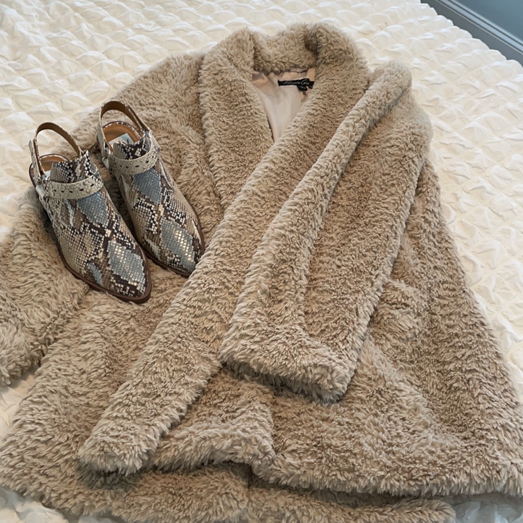 Kenneth Cole New York Faux Fur Jacket, Sz L